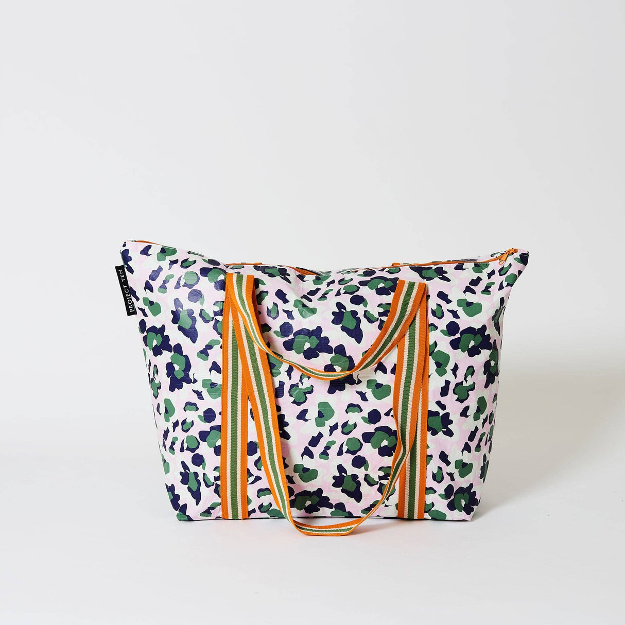 Project Ten Leopard Zip Medium Tote