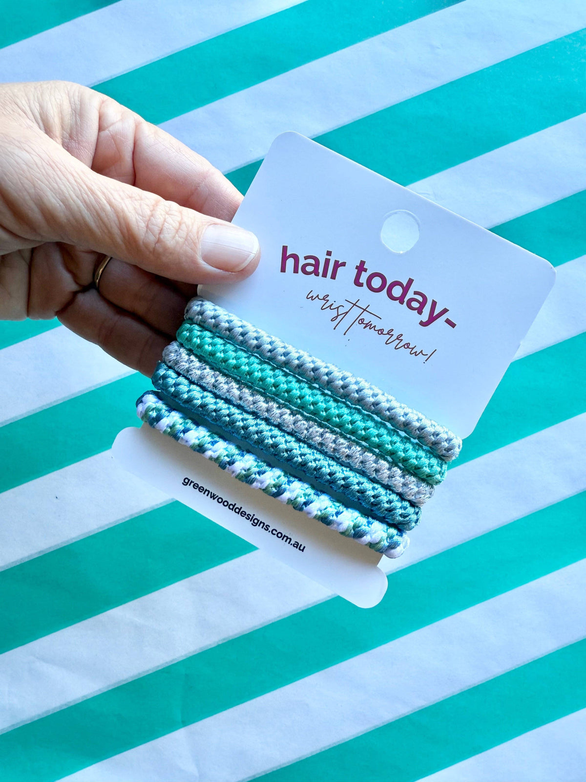 Greenwood Designs - Hair Elastics Pack - Mintie