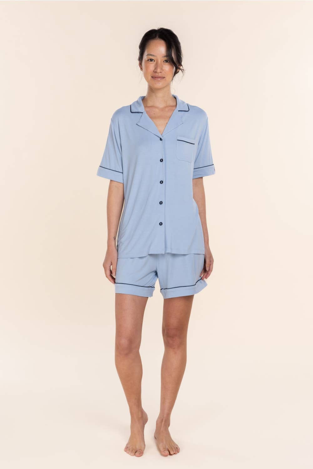 Gingerlilly Bamboo Pyjama Short Set - Sadie Blue