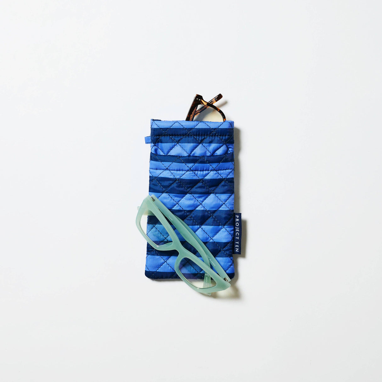 Project Ten Pty Ltd - Double Glasses Case – Blue Stripe