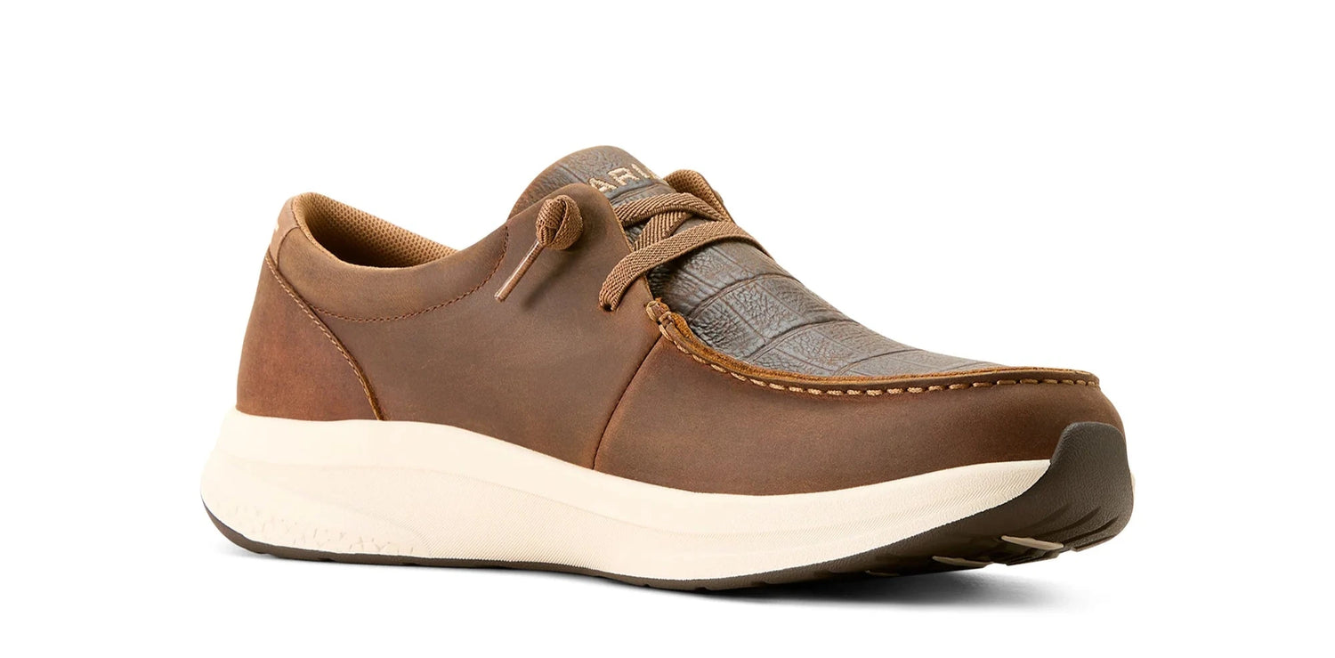 Ariat Mens Buckeye Distressed Brown Crocodile Print