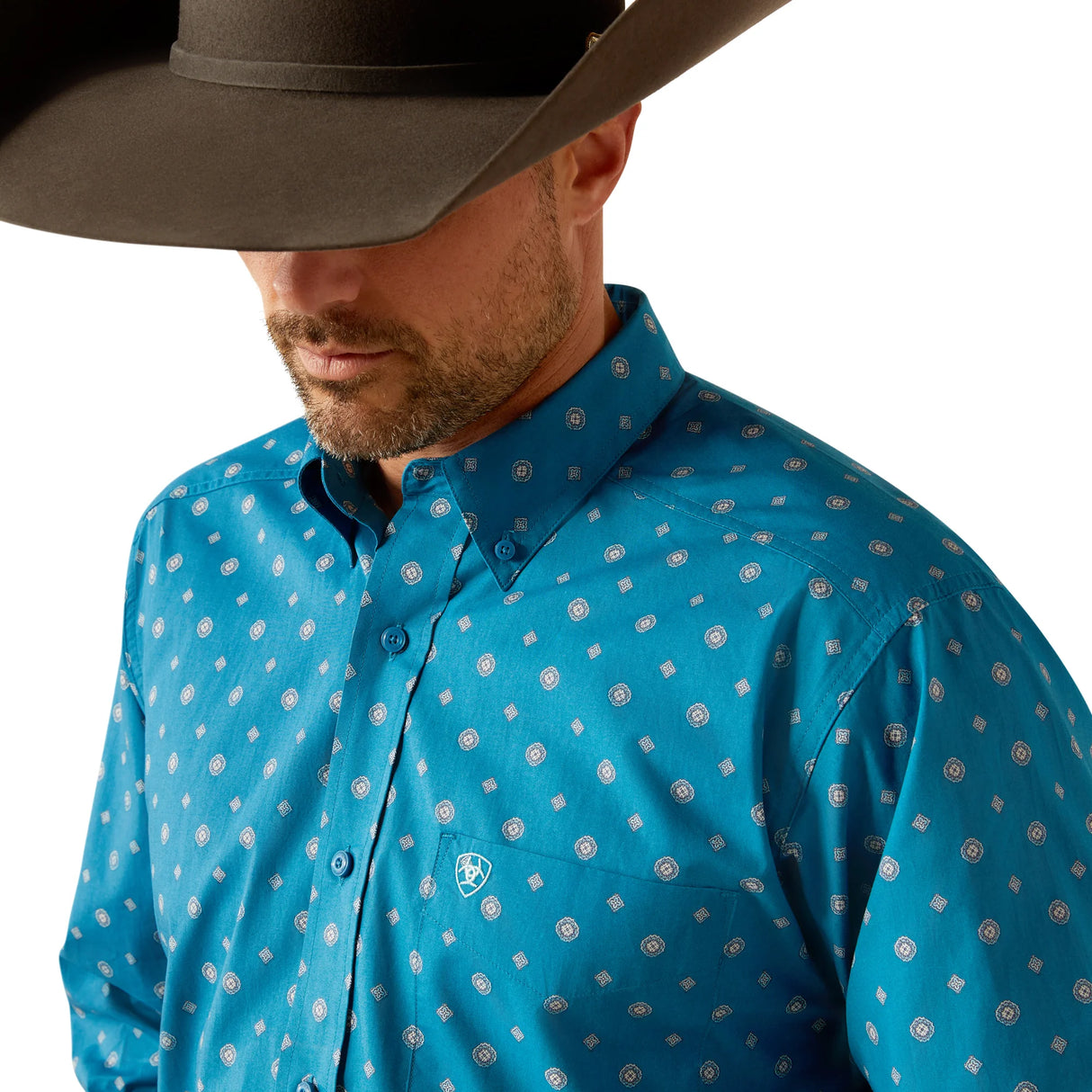 Ariat Mens Paxton Classic Fit Shirt - Teal - 10053869