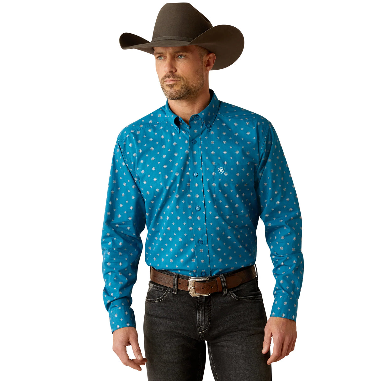 Ariat Mens Paxton Classic Fit Shirt - Teal - 10053869