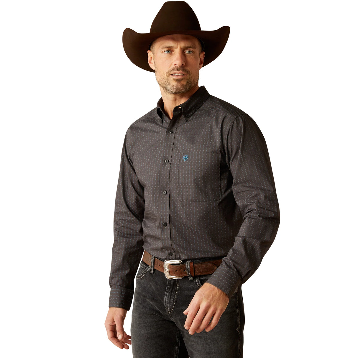 Ariat Mens Pompey Fitted Shirt - Black - 10053917