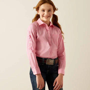 Ariat Girls Team Kirby Shirt - Prism Pink - 10053943