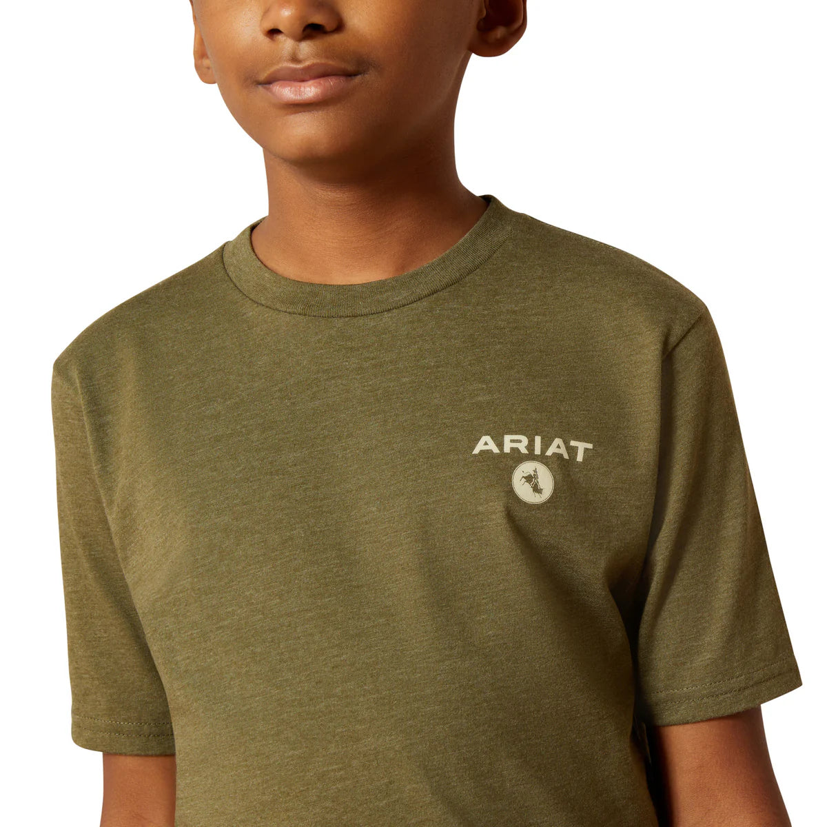 Ariat Boys Roped Diamond T-Shirt - Military Heather - 10062410