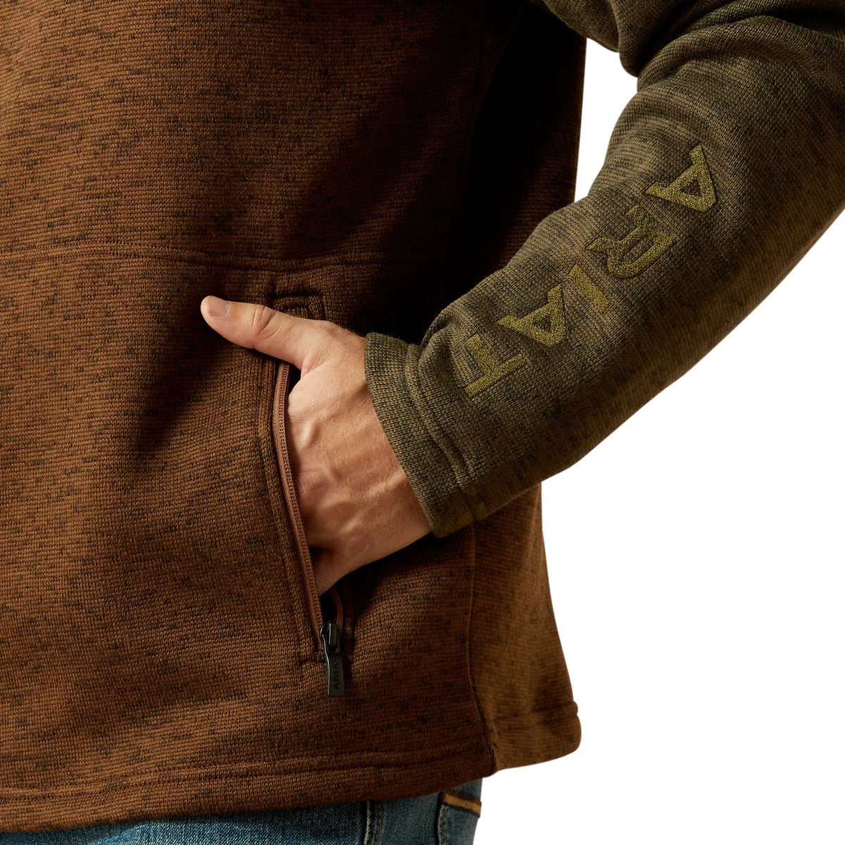 Ariat Mens Caldwell Logo 1/4 Zip Sweater