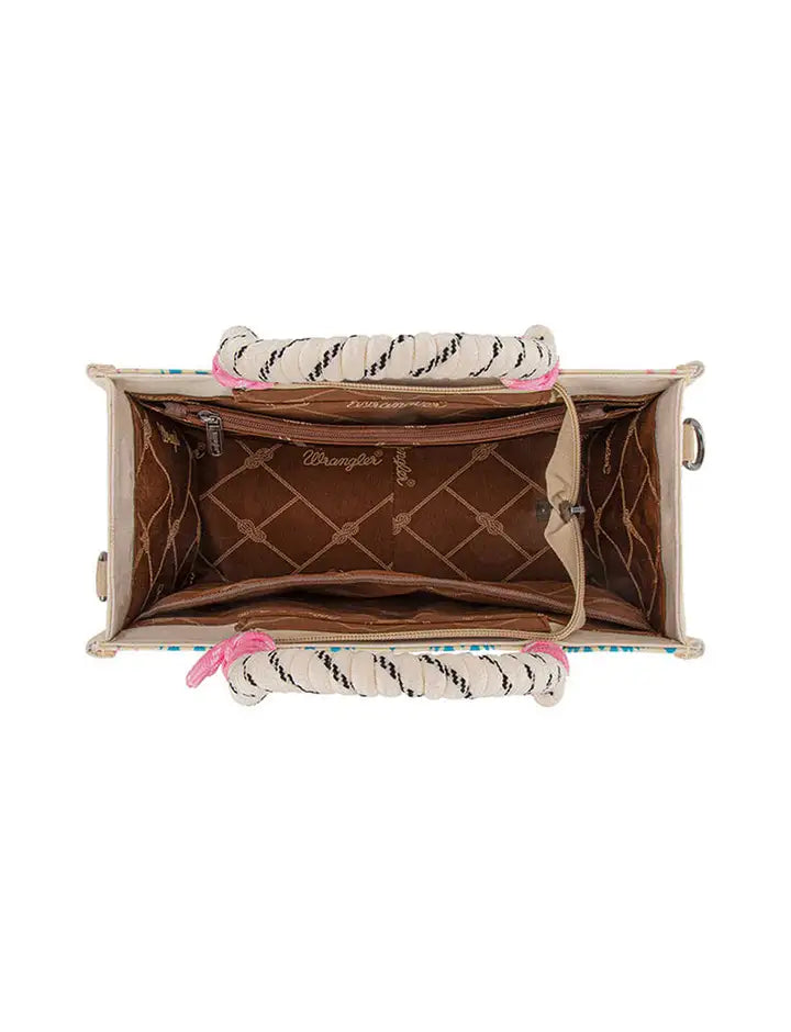 Wrangler Ladies Southwestern Rope Handle Bag