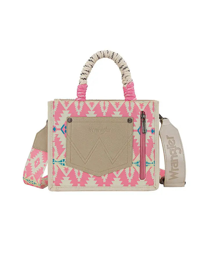 Wrangler Ladies Southwestern Rope Handle Bag