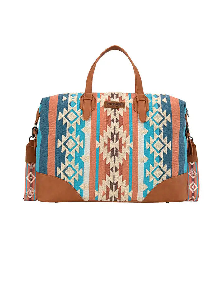 Wrangler Ladies Cilia Aztec Duffle Bag - Tan