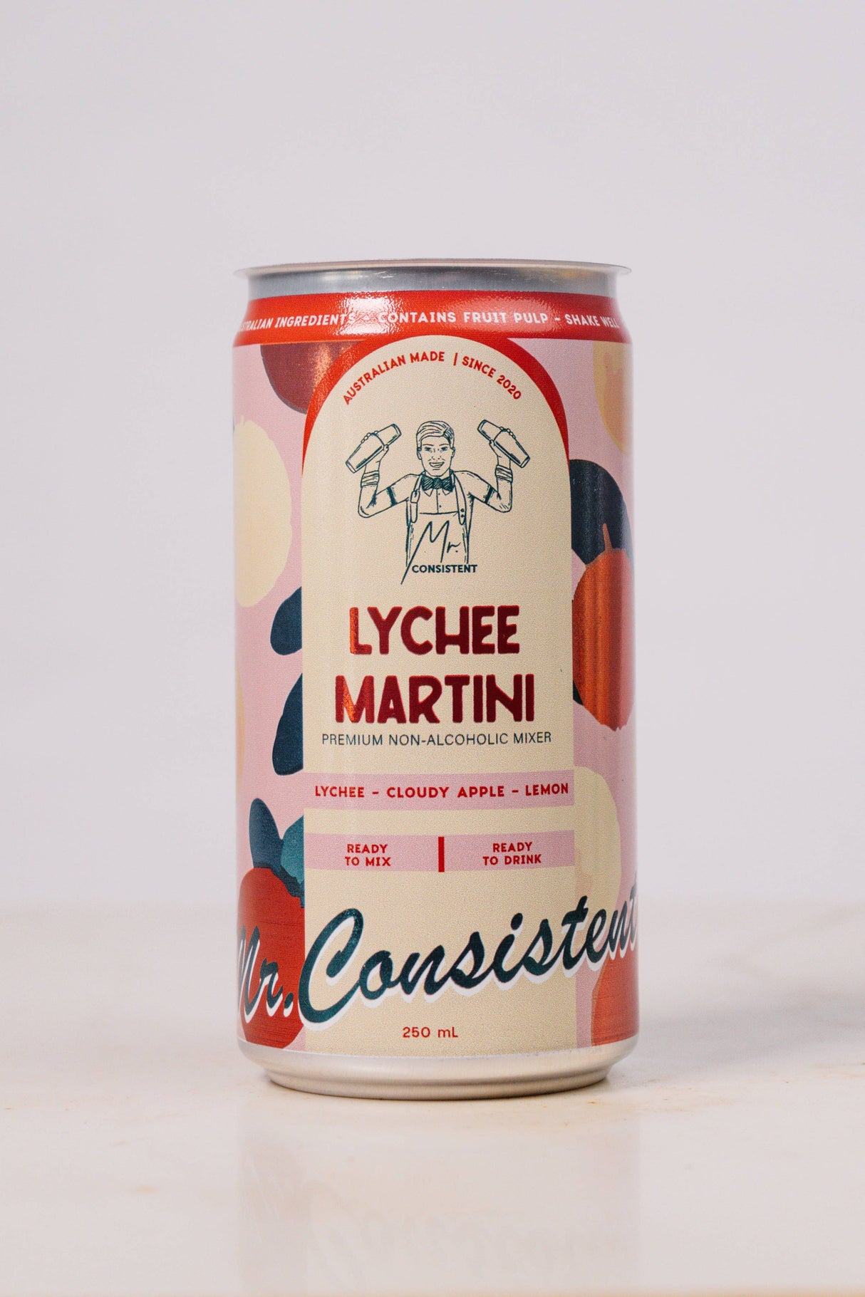 Mr Consistent Lychee Martini 250 ml 4 Pack Cans