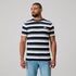 Canterbury Men's Fundamentals Striped T-Shirt - Navy/White/Green