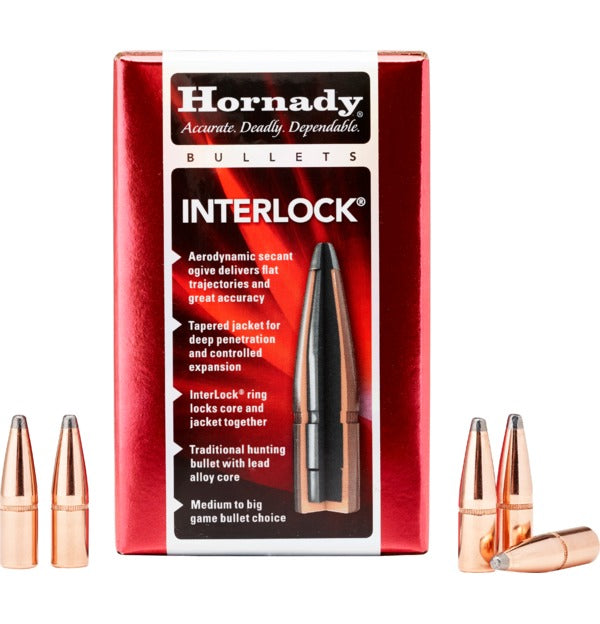 Hornady 6.5mm .264 140 gr InterLock® SP Projectiles 100pkt