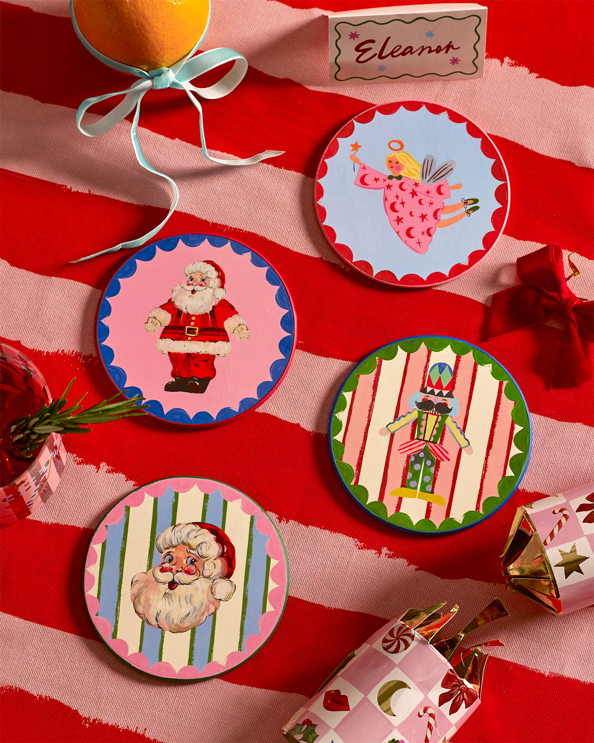 Eleanor Bowmer - Christmas Merry Icons Coasters - Set Of 4