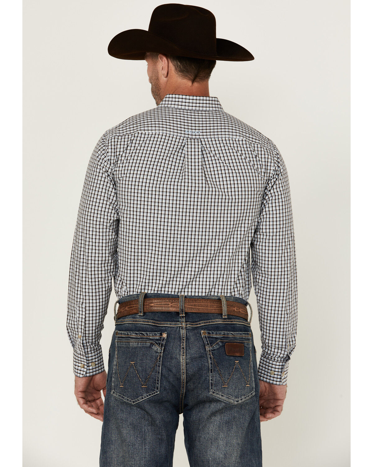 Ariat Men's Pro Series Creek Fitted Shirt - Light Blue - 10054083