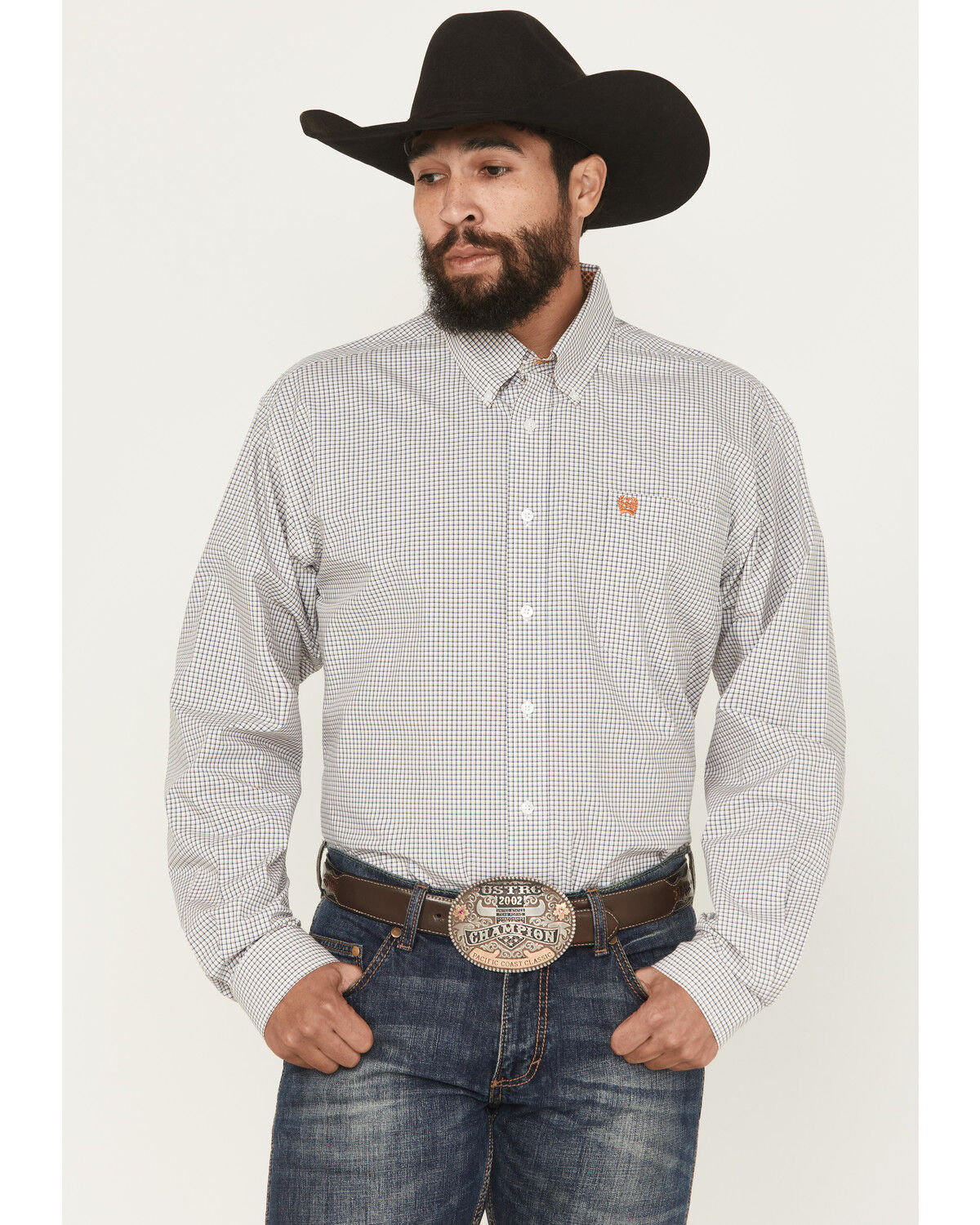 Cinch Men's Plaid Print Button Down Western Shirt - MTW1105883