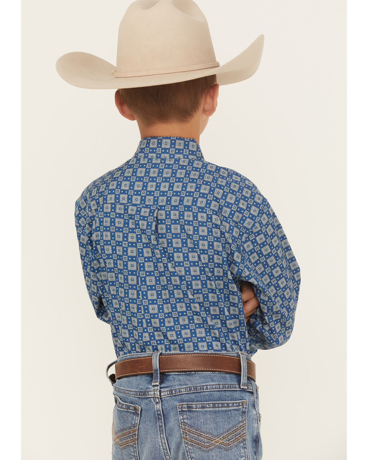 Cinch Boys & Toddler Button Down Western Geo Print Shirt - MTW7062385
