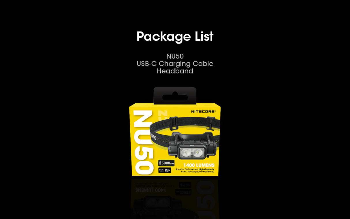Nitecore NU50 Rechargeable Headlamp