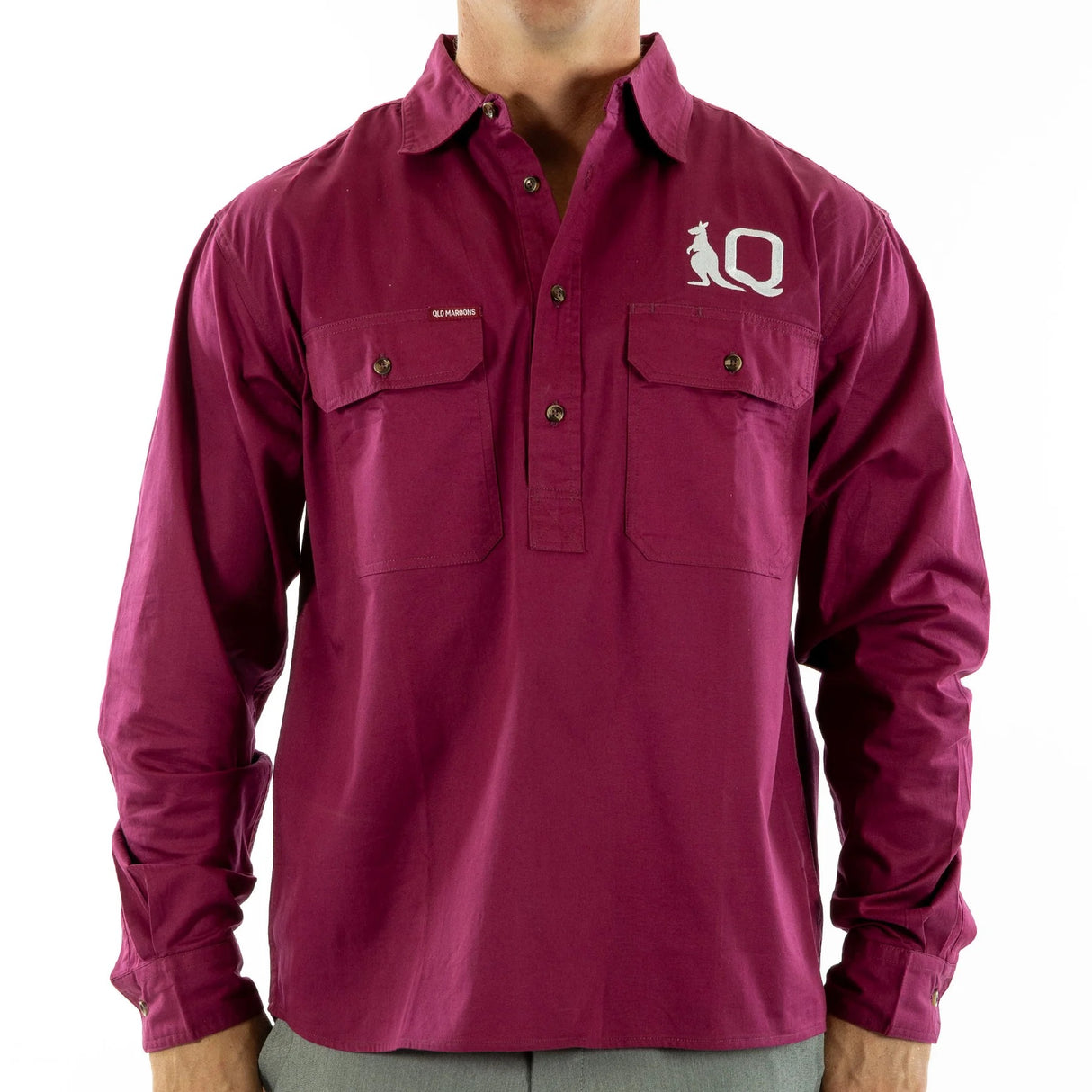 QLD Maroons Long Yard Work Shirt