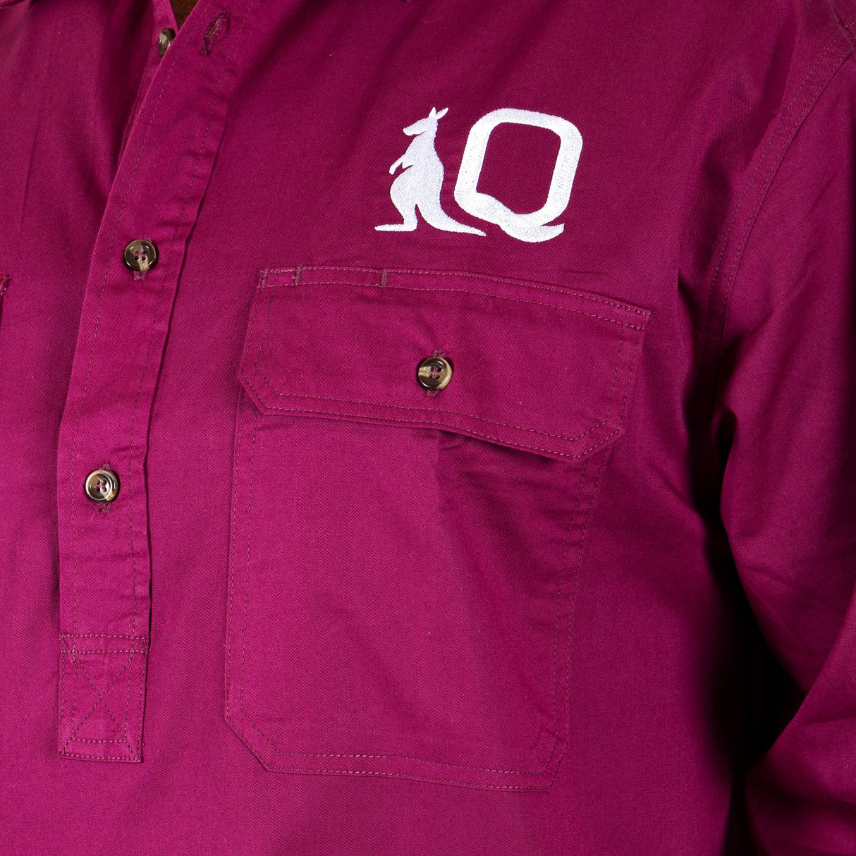 QLD Maroons Long Yard Work Shirt
