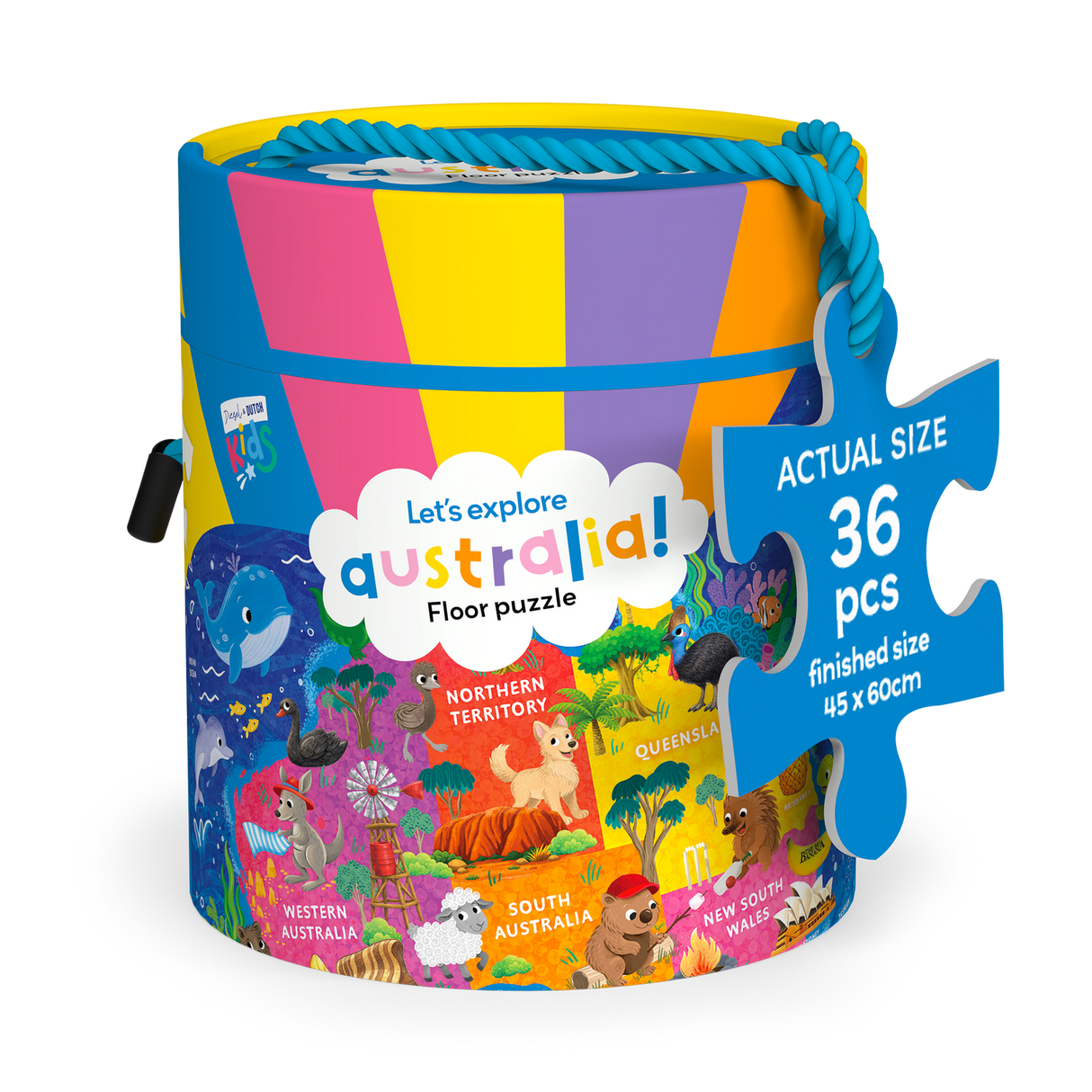 Diesel & Dutch - D&D Kids 36pc Floor Puzzle: Let's Explore Australia