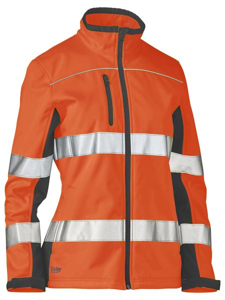 Bisley Mens BJ6059T Soft Shell Jacket with 3M reflective tape