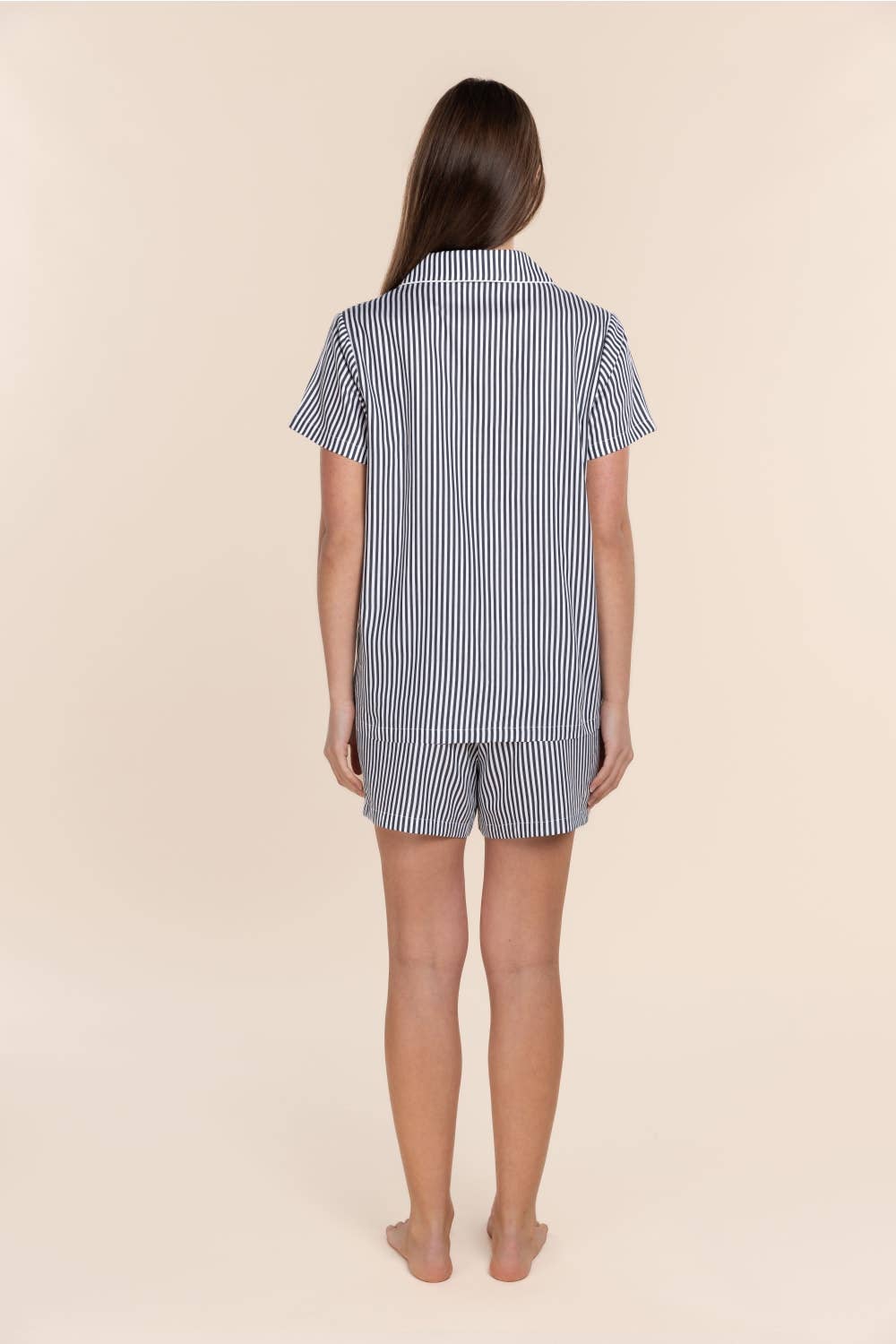 Gingerlilly - Cotton Short Pyjama Set - Camilla Navy Stripe