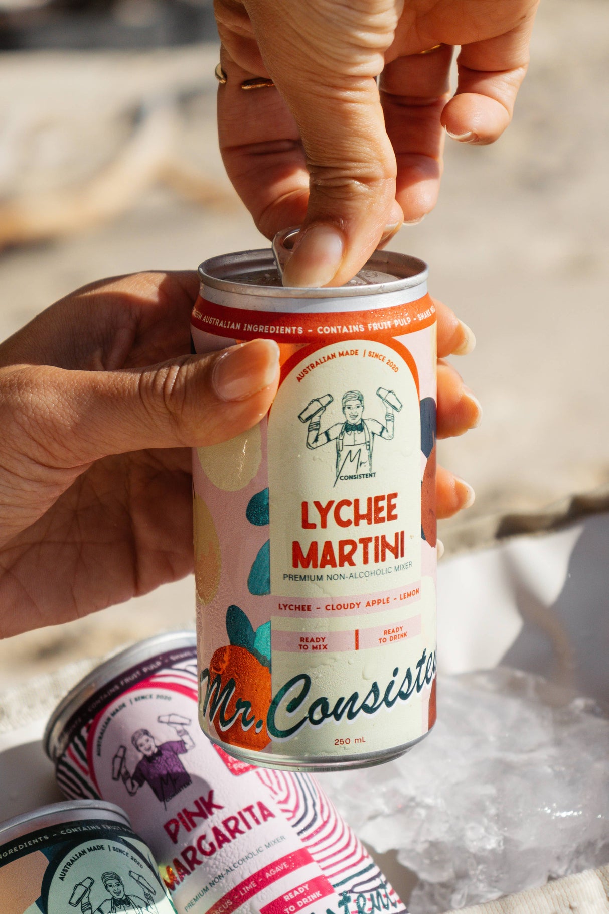 Mr Consistent Lychee Martini 250 ml 4 Pack Cans