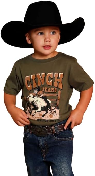 Cinch Boys Short Sleeve T Shirt - Olive