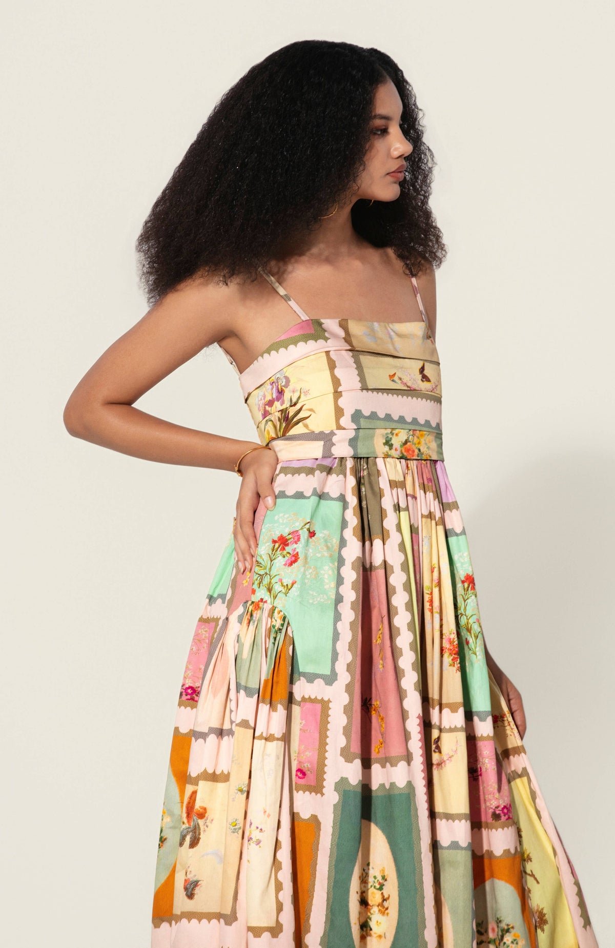 thr3letter - Vianna in Marianne Panelled Maxi Dress