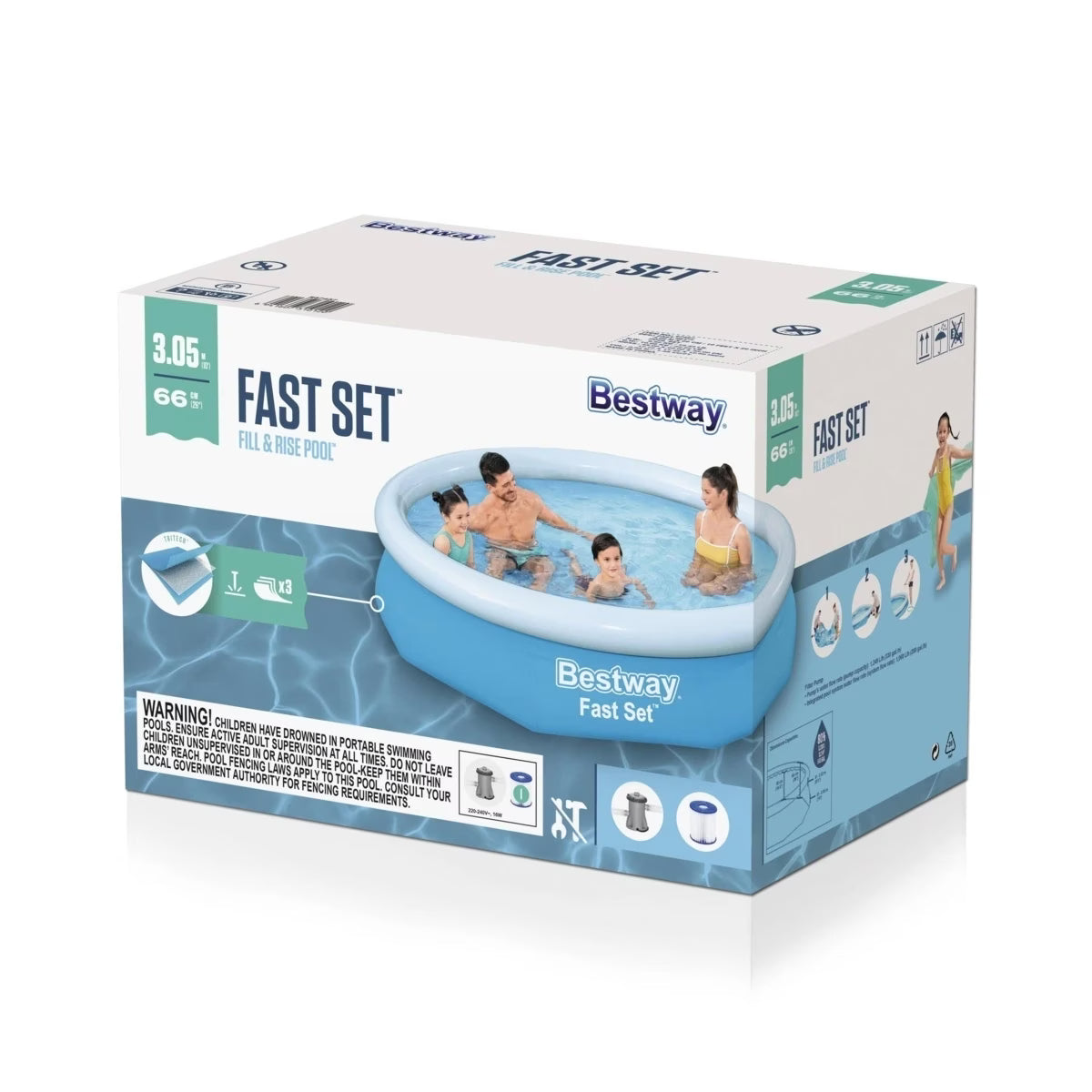 Bestway Fast Set Pool With Pump/Filter - INSTOCK PICK UP ONLY