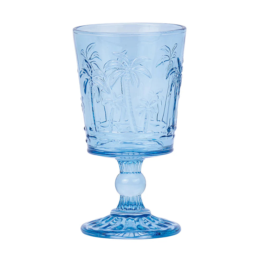 Annabel Trends Palm Tree Glass Goblets - 4PK
