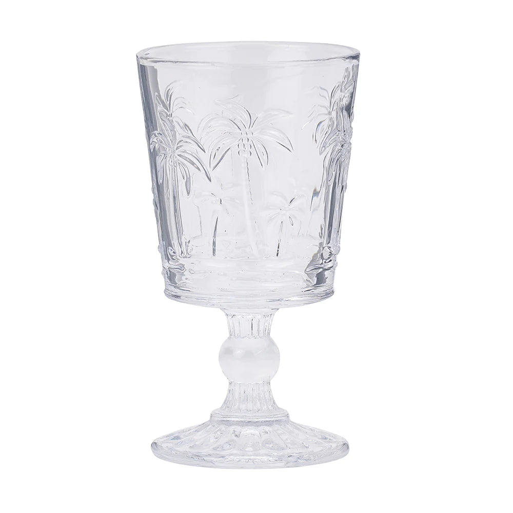 Annabel Trends Palm Tree Glass Goblets - 4PK