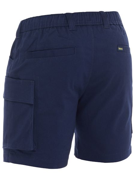 Bisley Mens stretch cotton elastic waist cargo short