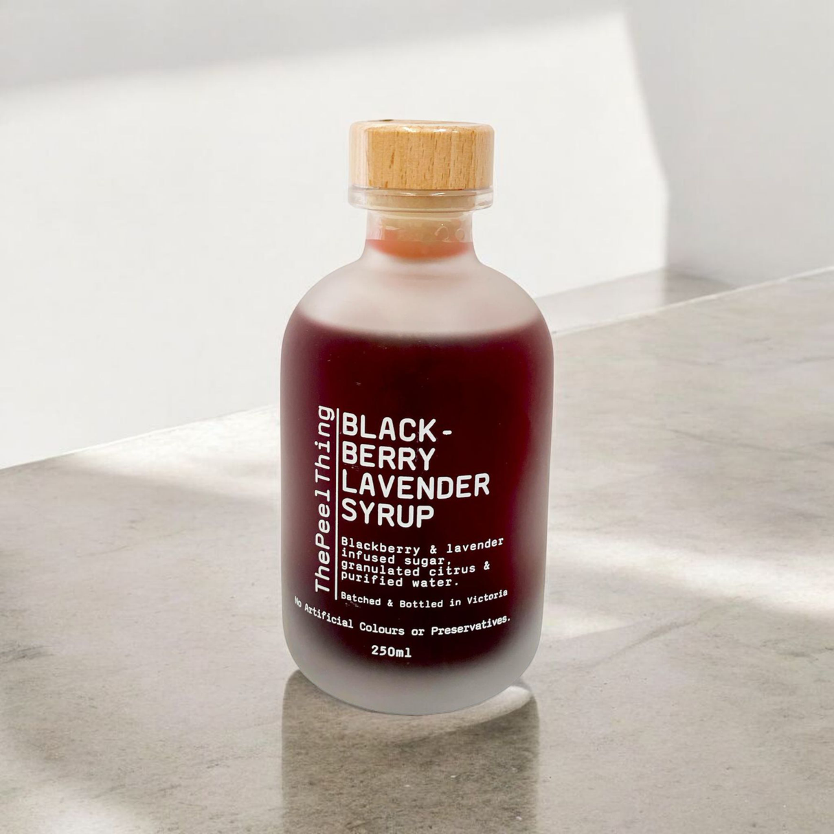 The Peel Thing Blackberry and Lavender Syrup - 250 Glass Jar