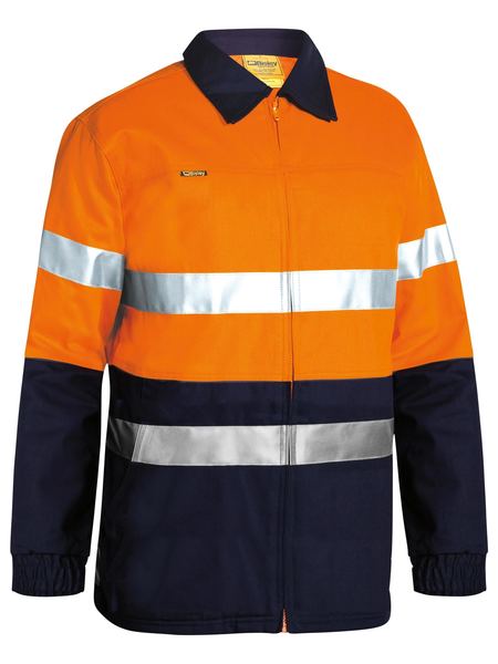 Bisley Taped Hi Vis Cotton Drill Jacket