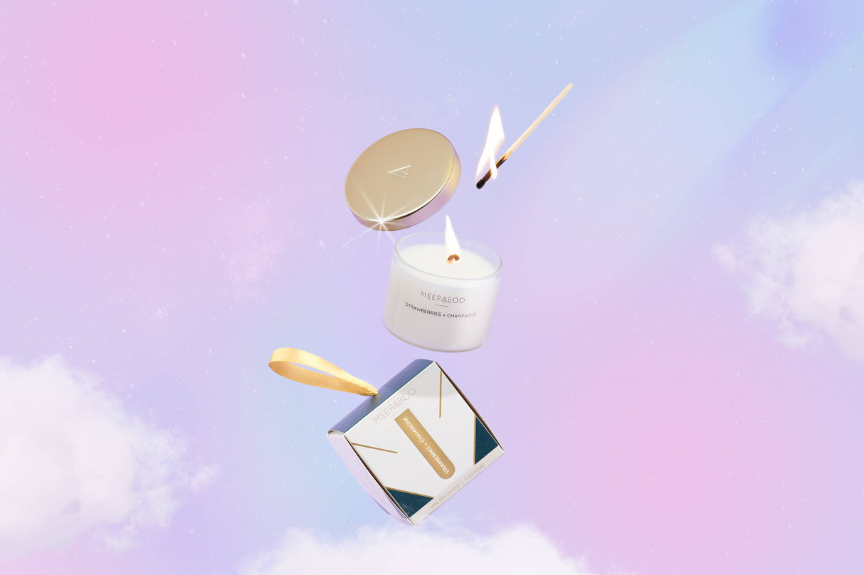 Meeraboo Christmas Bauble Mini Gold Lid Soy Candle