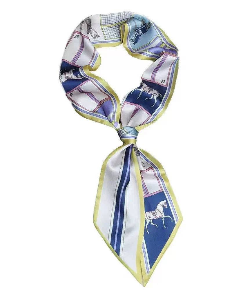 Greenwood Designs - Satin Neck Scarves & Bag Ties - Horsing Around Citrine