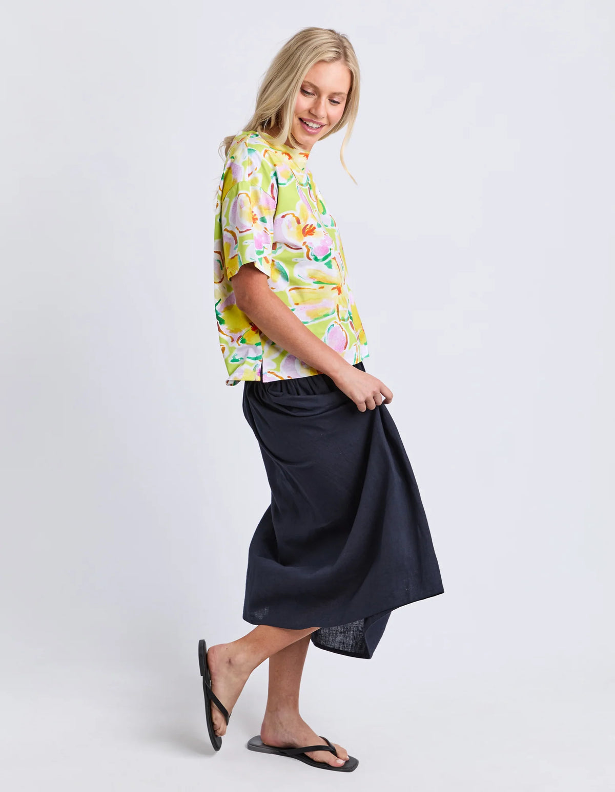 Elm Ladies Flair Shirred Skirt