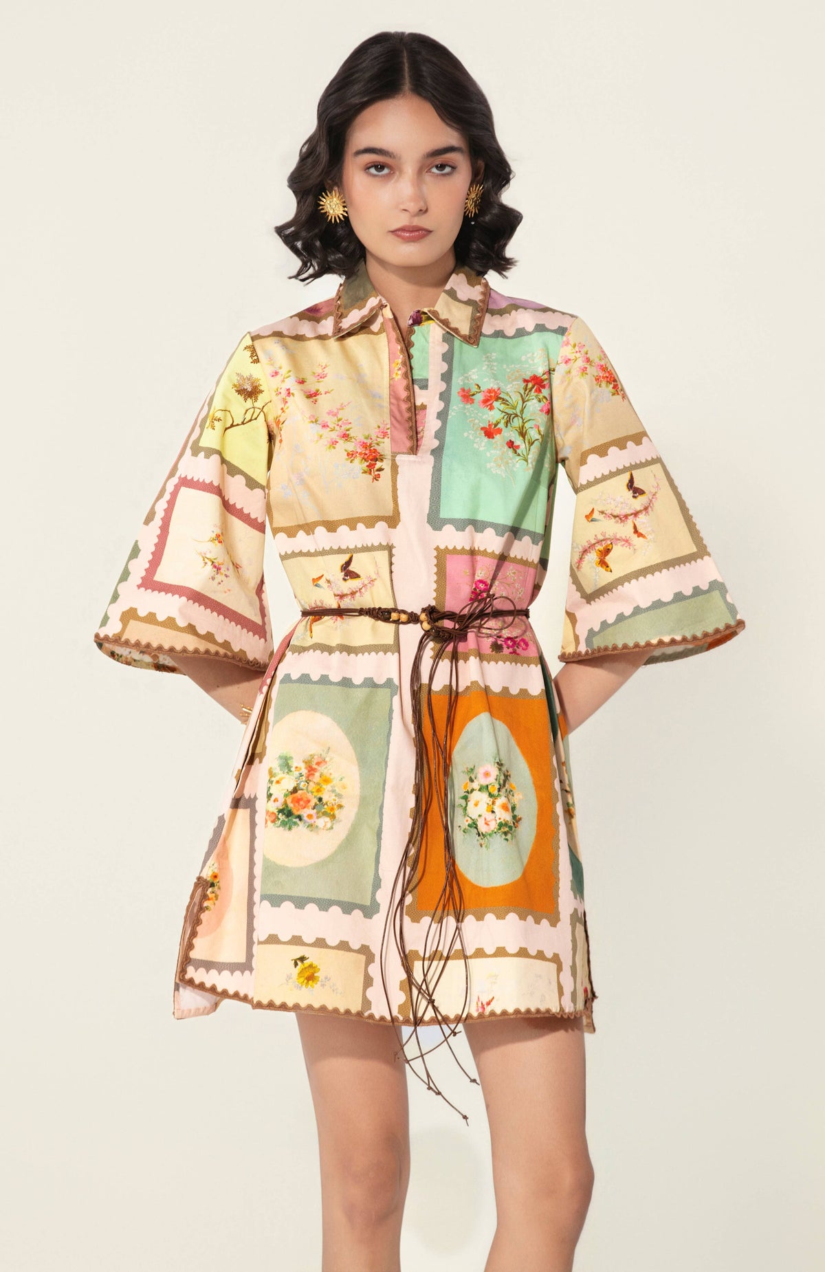 thr3letter - Marianne Belted Tunic Dress