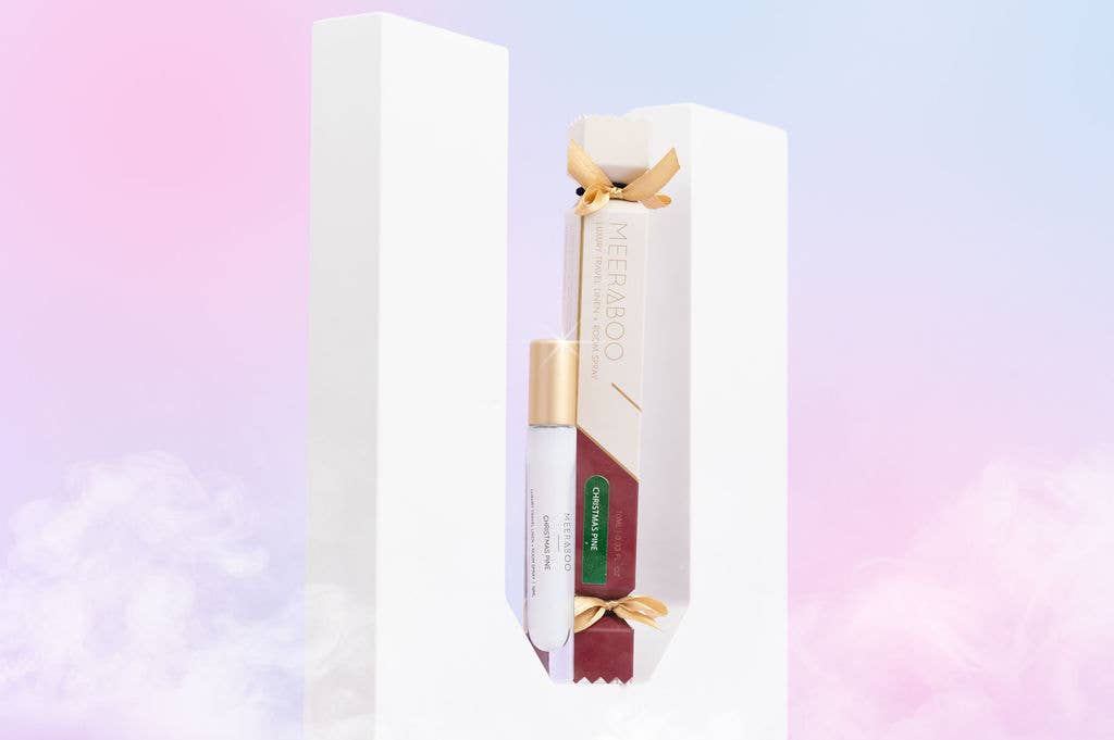 Meeraboo Christmas Bon Bon | Luxury Travel Linen + Room Spray