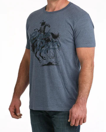 Cinch Mens Blue Rodeo Front T Shirt
