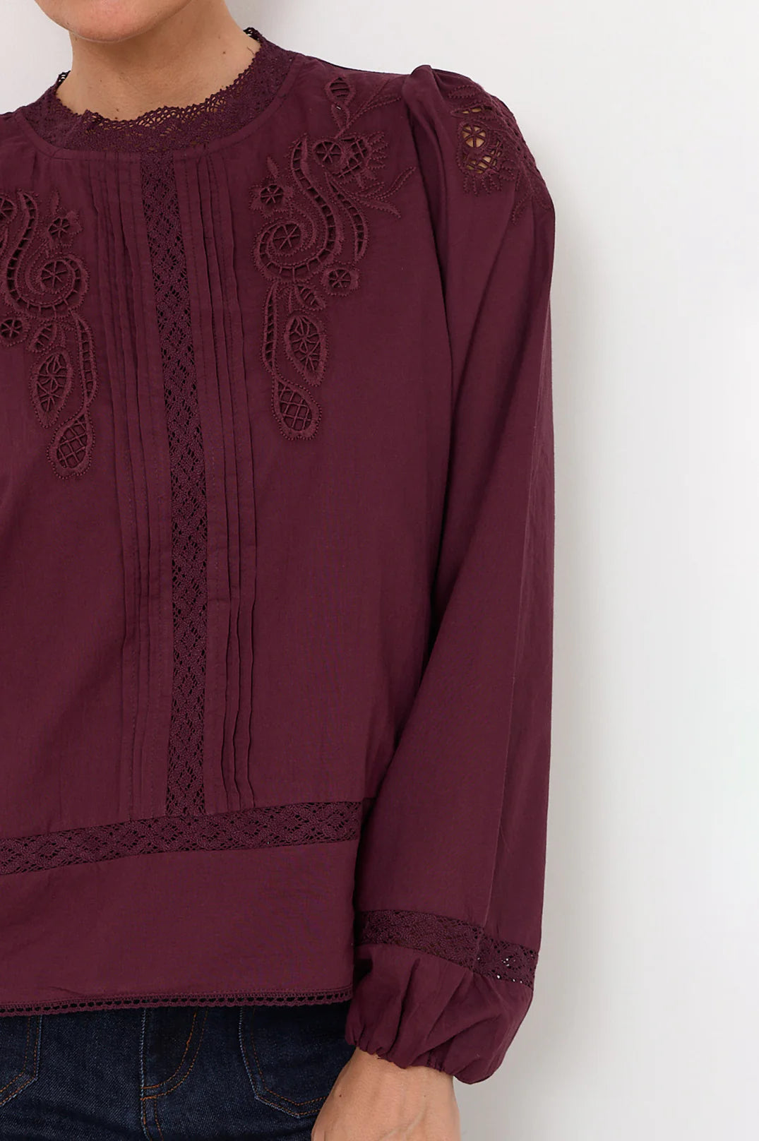 Adorne Ladies Lou Cut Out Lace Top