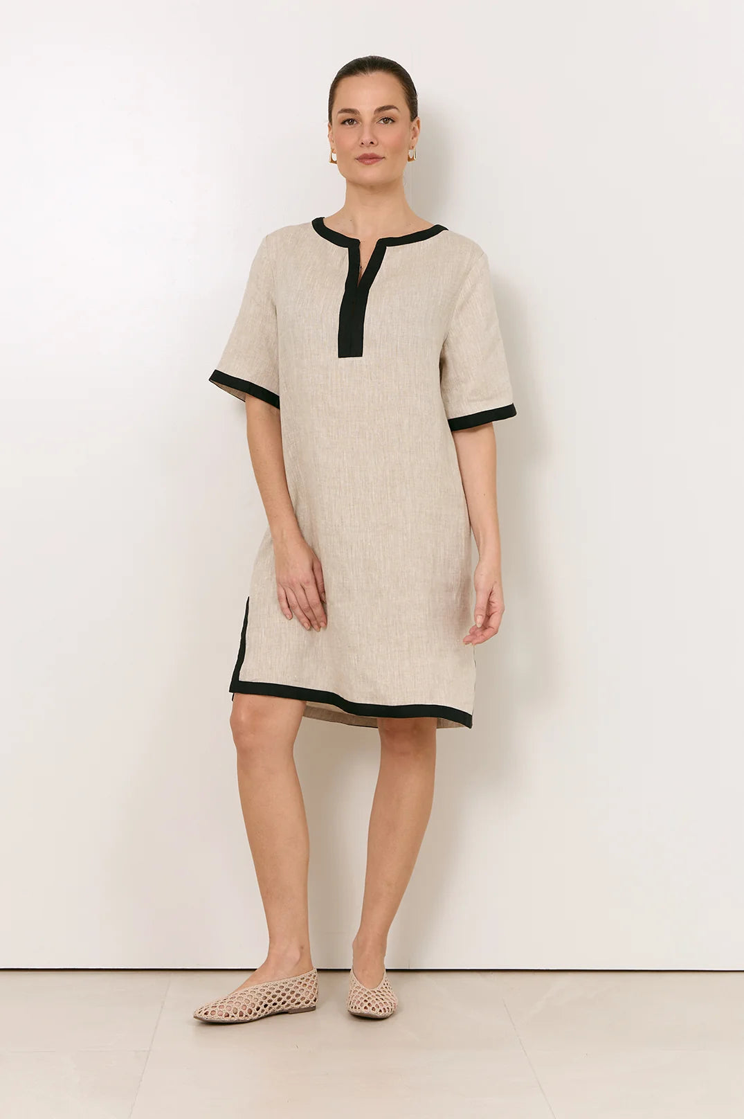 Adorne Ladies Sara Linen Short Dress