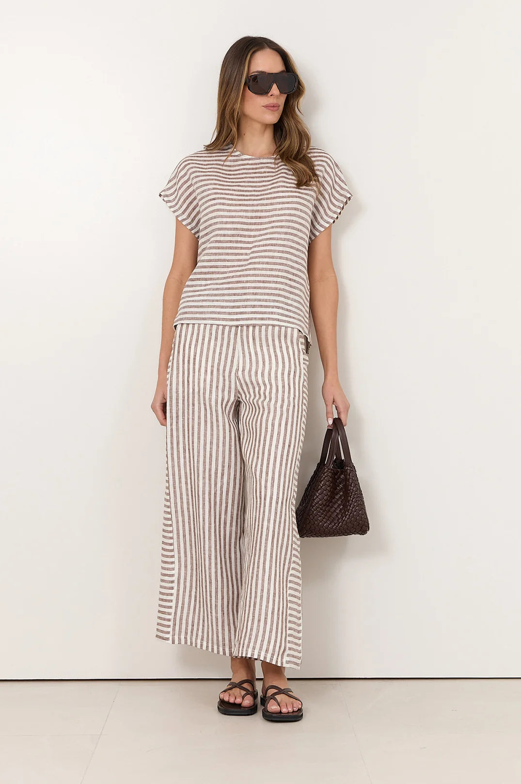 Adorne Ladies Emmerson Stripe Linen Top