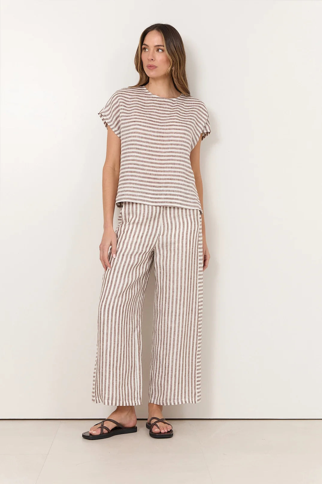 Adorne Ladies Emmerson Stripe Linen Top