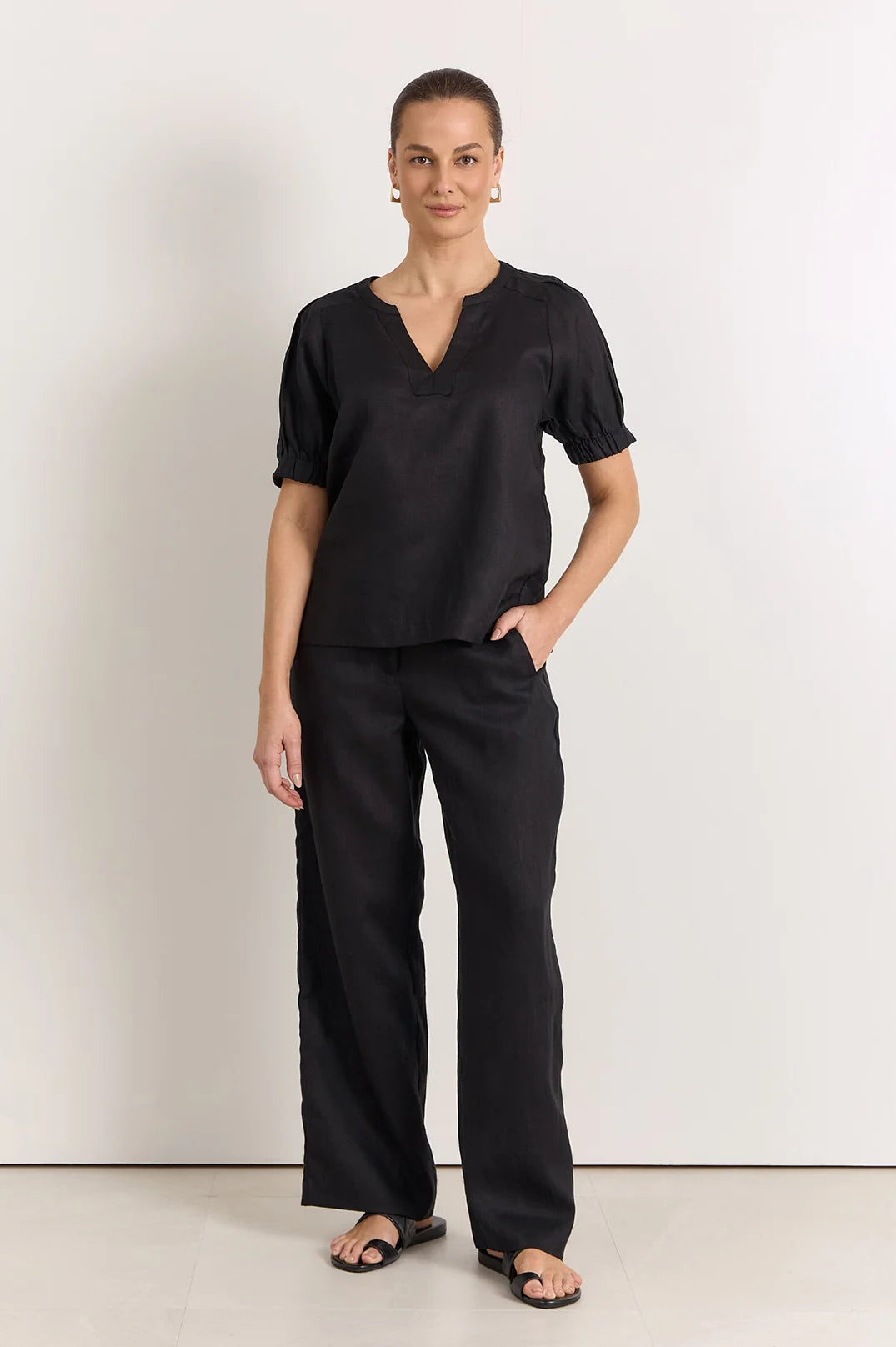 Adorne Ladies Tamsen Linen Pant