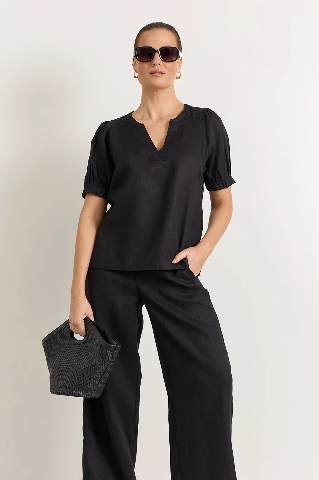 Adorne Ladies Tamsen Linen Pant
