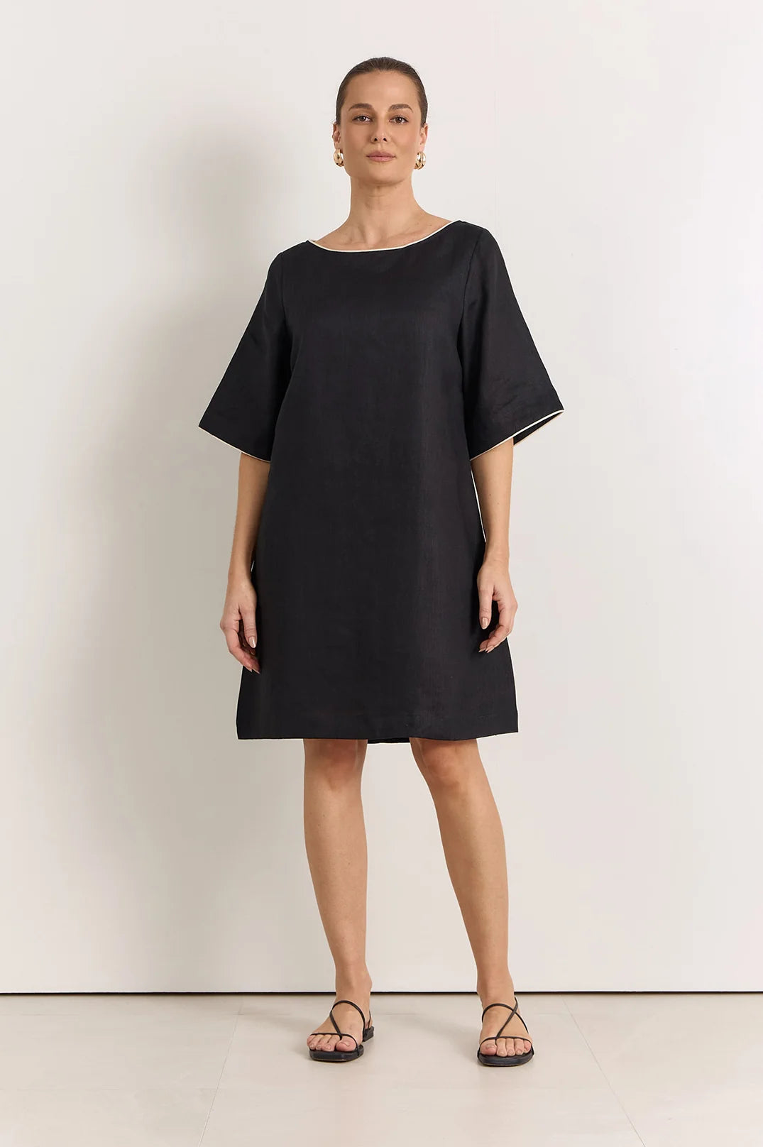Adorne Ladies Clara Linen Short Dress