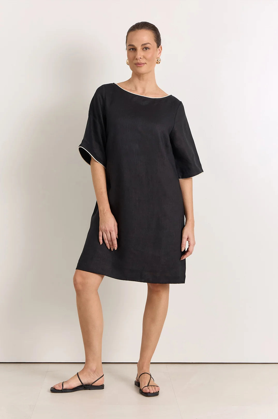 Adorne Ladies Clara Linen Short Dress
